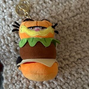 Garfield Playful Orange Burger Plush dangle / Key Holder